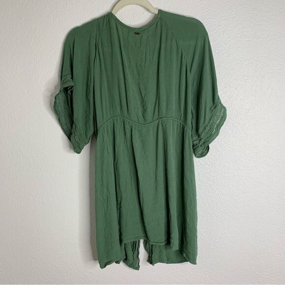 Oneill Wilder Cover Up Green Boho Size Medium - Picture 6 of 6